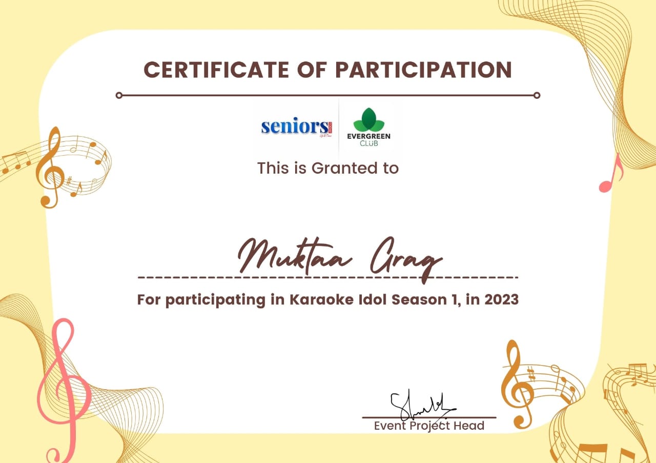 Muktaa Garg — Stage Singing — Early Years